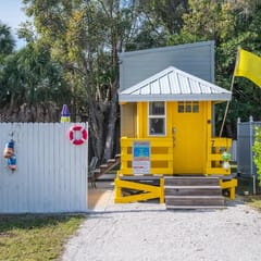Tiny House Yellow Lifeguard Stand- pet friendly