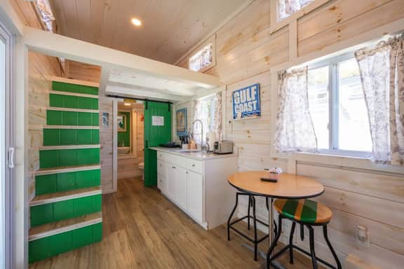 Tiny House Green Lifeguard Stand - sleeps 5